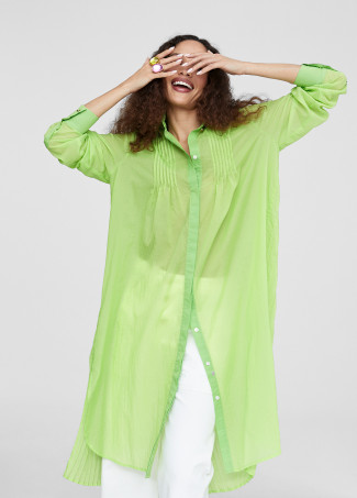 Longbluse mit Schlitzen