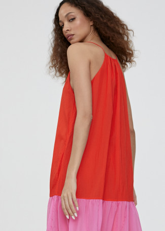 Robe longue tricolore