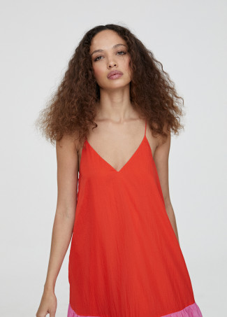 Robe longue tricolore