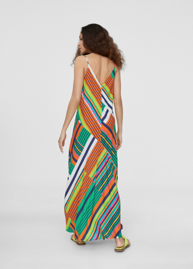 Robe longue multicolore