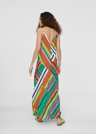 Robe longue multicolore