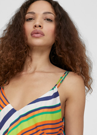 Robe longue multicolore