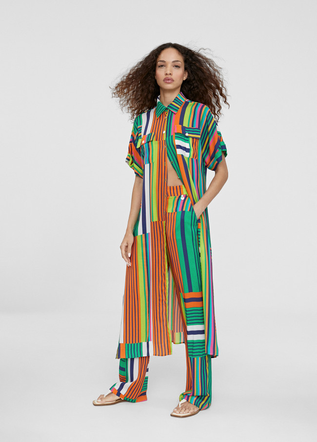 Multicoloured shirt dress
