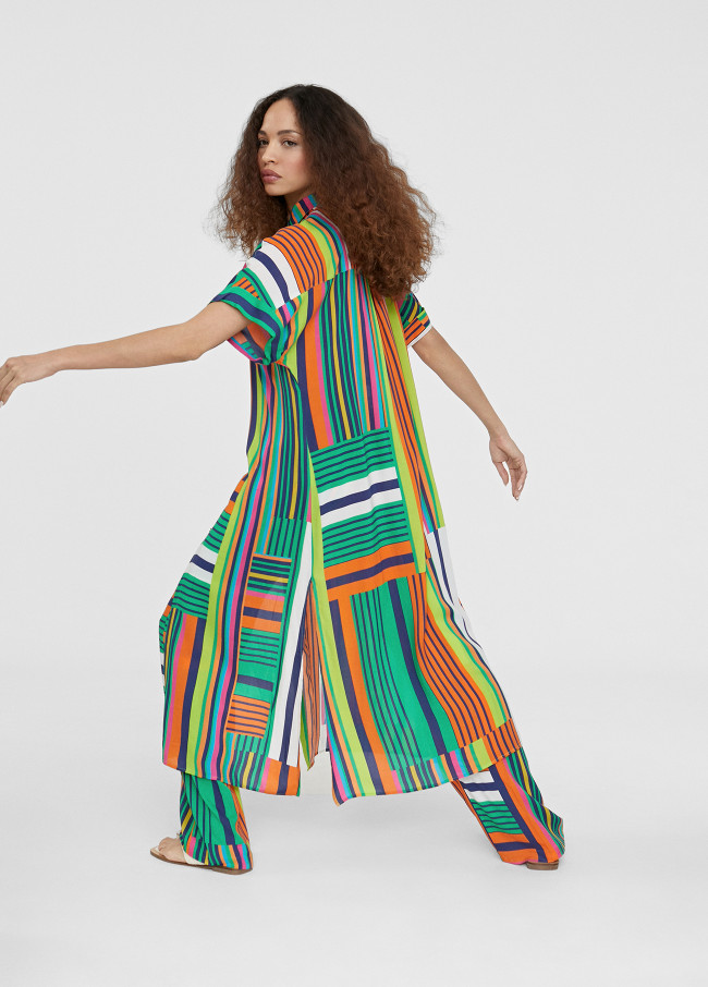 Multicoloured shirt dress