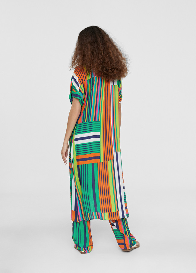 Vestido camisero multicolor