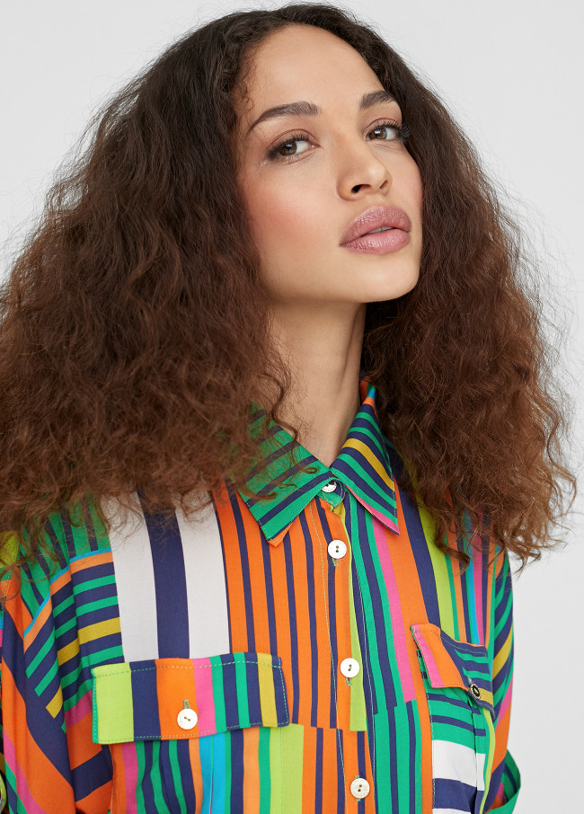 Multicoloured shirt dress