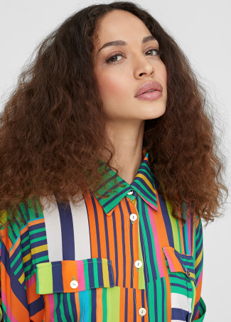 Vestito chemisier multicolore