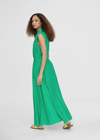 Vestido midi com bolsos