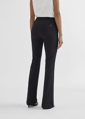 Fitted flared trousers