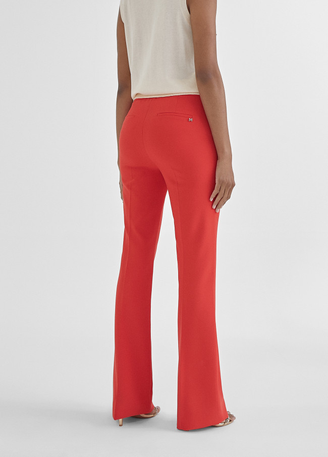 Fitted flared trousers
