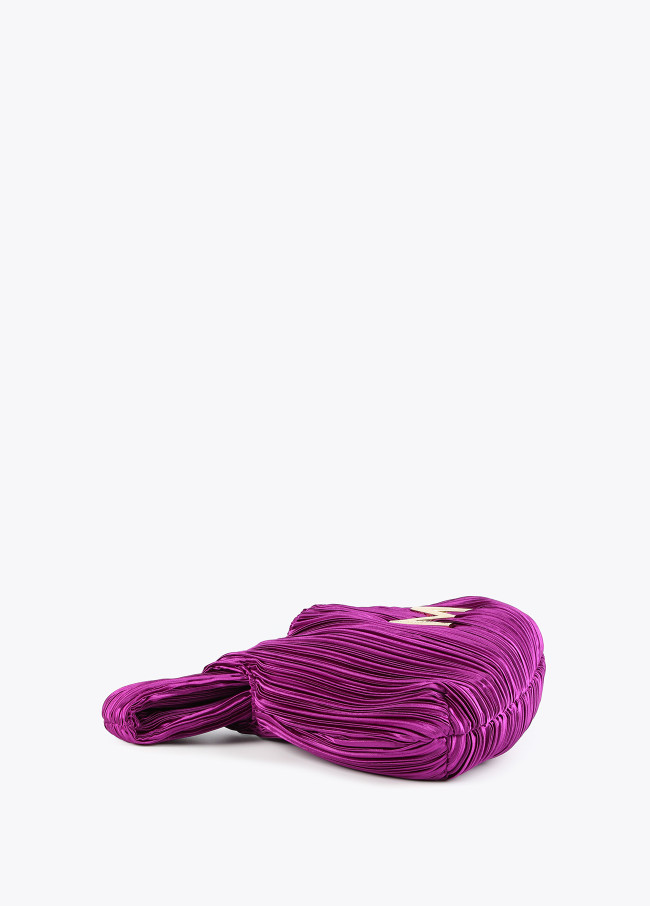Sac de soirée en satin plissé