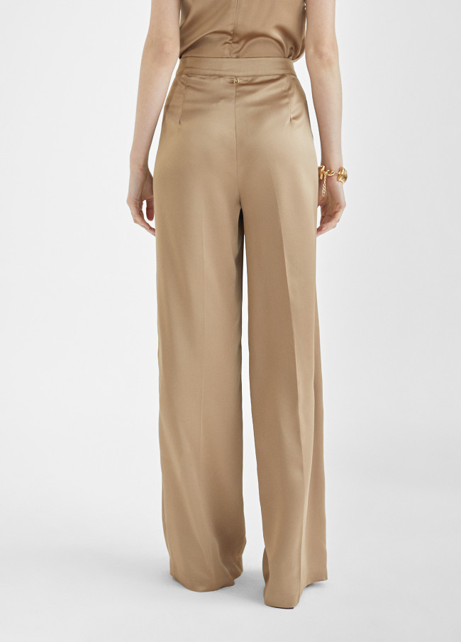 Pantalon droit satiné