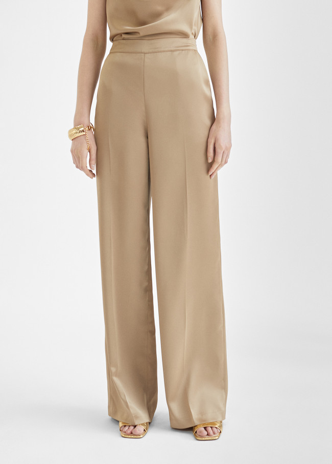 Pantalon droit satiné