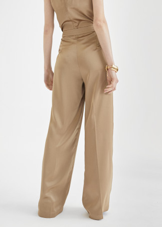 Pantalón recto satinado