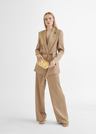 Pantalon droit satiné