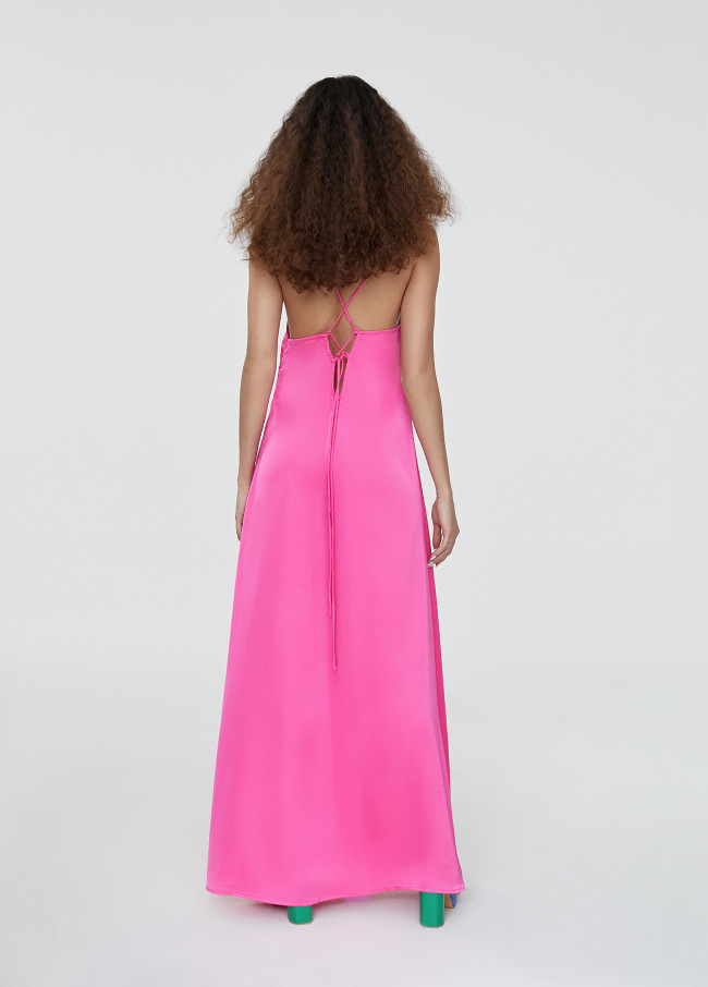 Vestido comprido tipo rendilhado