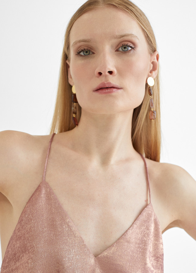 Camisole top with a V-neckline