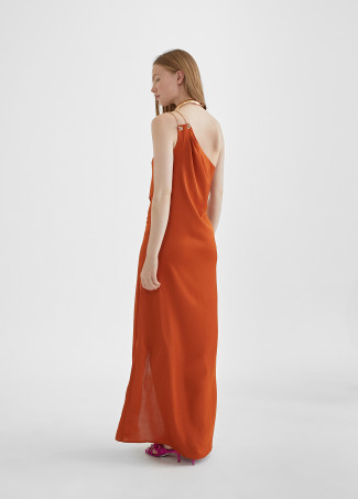 Vestido largo asimétrico