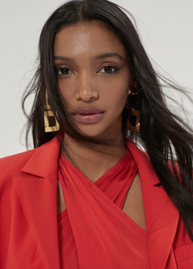 Robe encolure américaine midi