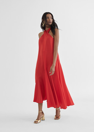 Halter midi dress
