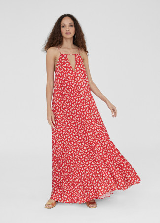 Robe encolure américaine monogramme