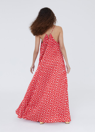 Robe encolure américaine monogramme