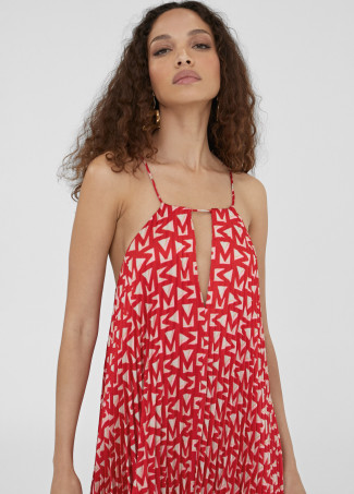 Vestido rojo monograma