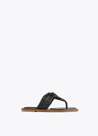 Flache Zehenstegsandalen