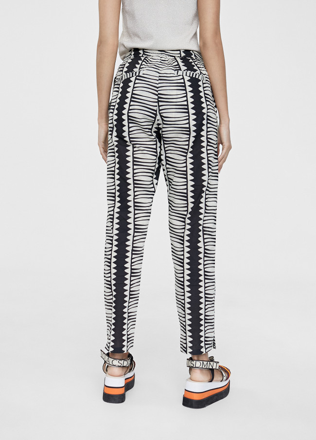 Two-tone jogging trousers