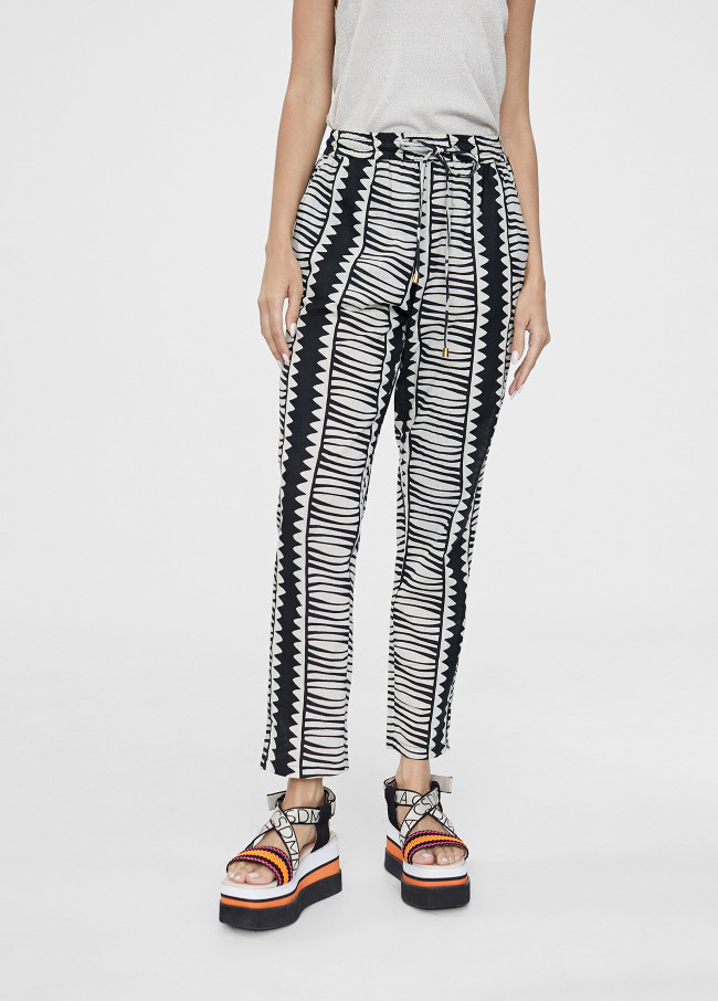 Pantaloni jogging bicolore