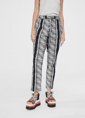 Pantaloni jogging bicolore