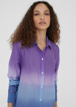 Camisa comprida tie dye