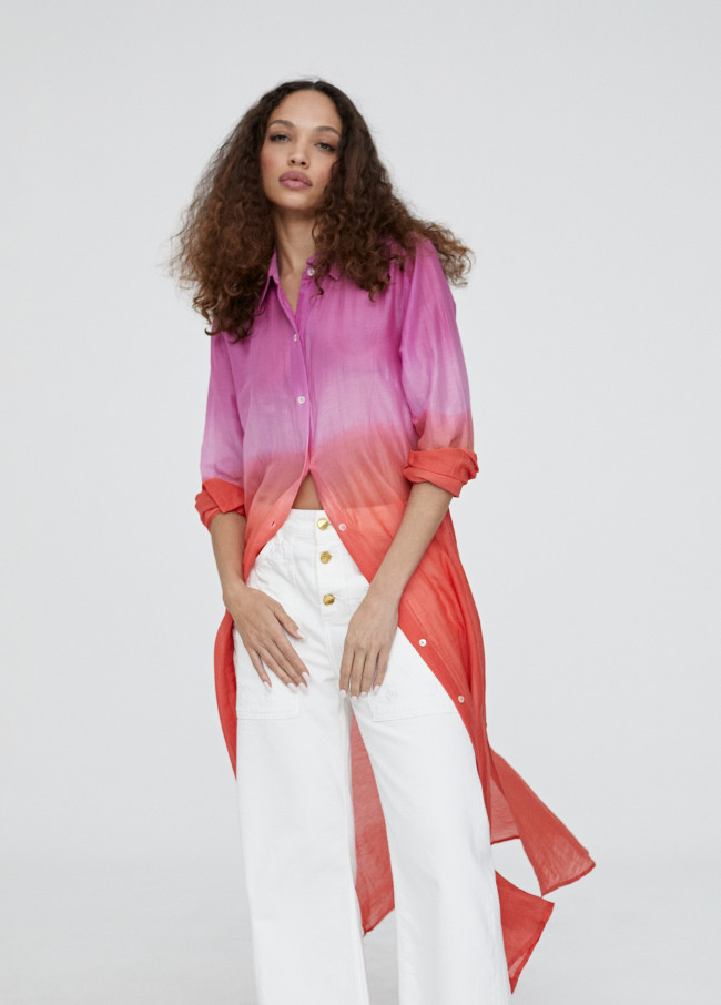 Camisola larga tie dye