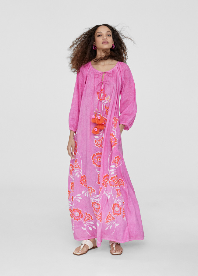 Caftan largo bordado