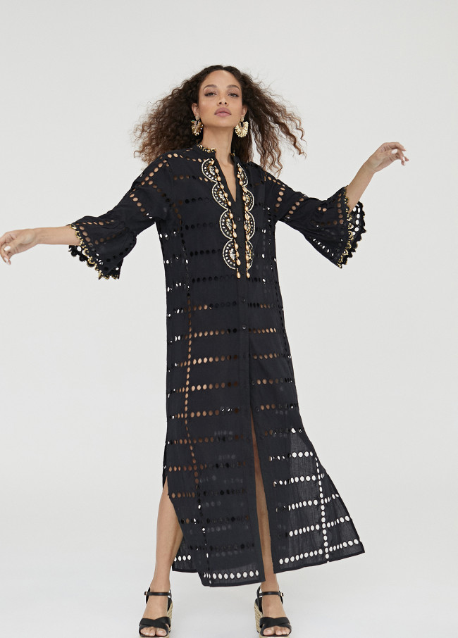 Long embroidered caftan