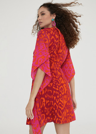 Caftan corto print animal