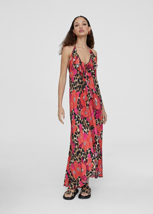 Langer Kaftan mit Volants