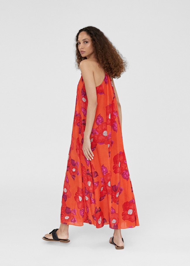 Vestido largo estampado floral