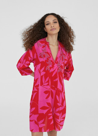 Short printed kaftan