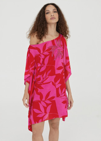 Kurzer Kaftan mit Print