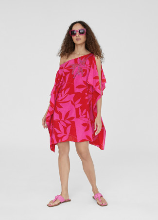 Short printed kaftan
