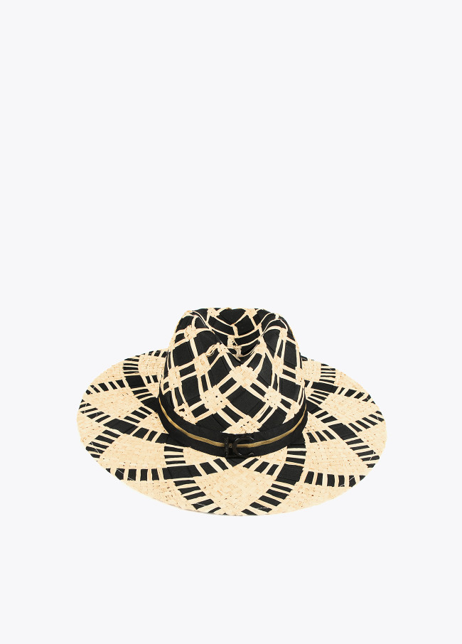 Sombrero trenzado bicolor