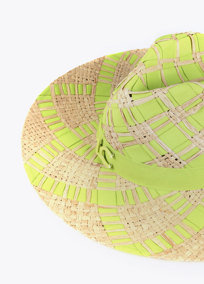 Sombrero trenzado bicolor