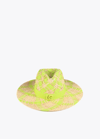 Chapeau tressé bicolore