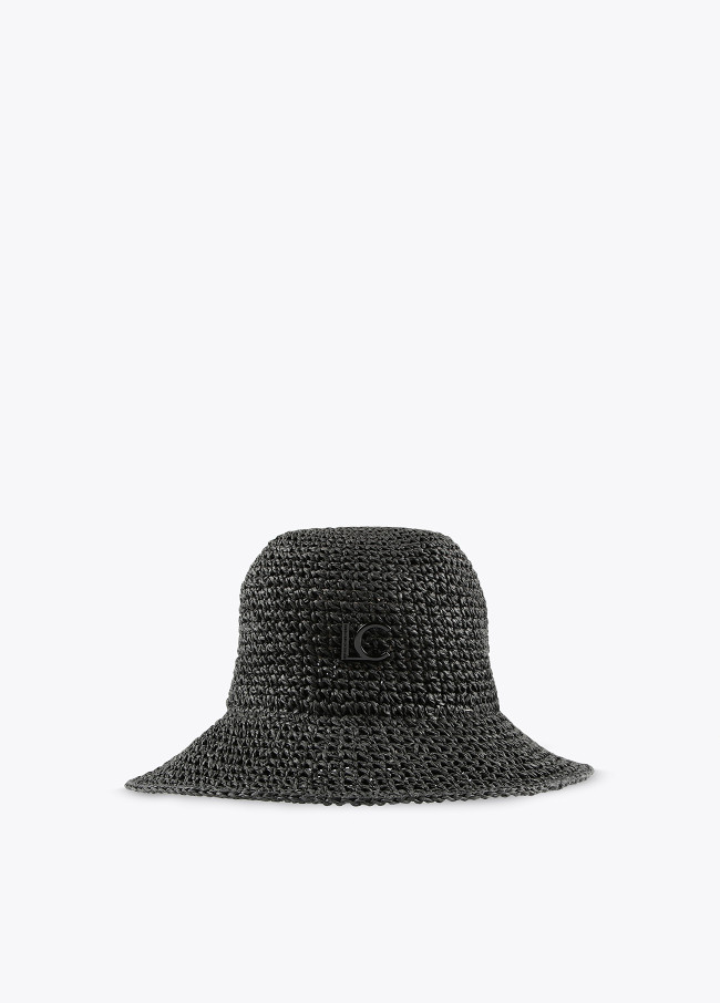 Raffia crochet bucket hat