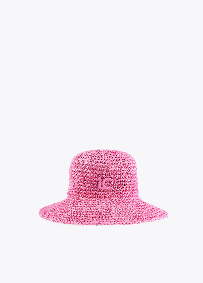 Raffia crochet bucket hat