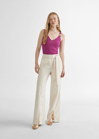 Strappy top with metal M