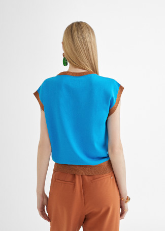 Veste sans manches multicolore