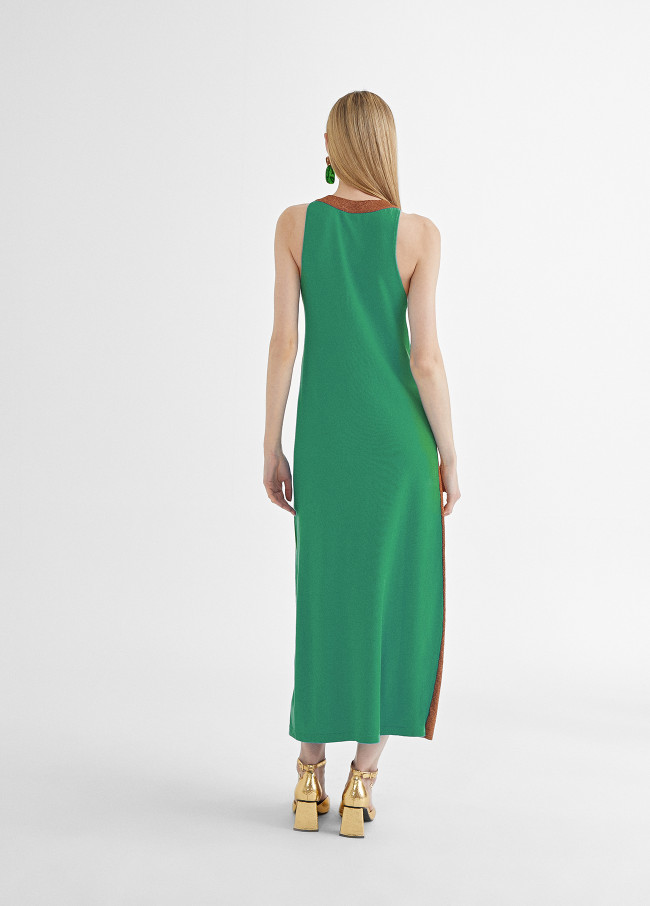 Long three-tone dress