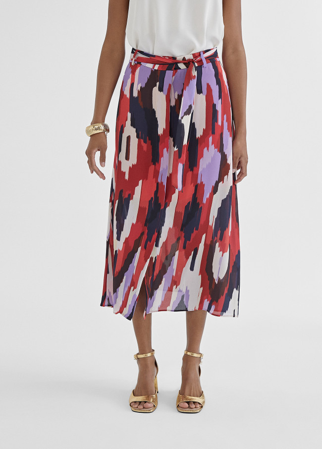 Jupe midi avec ceinture